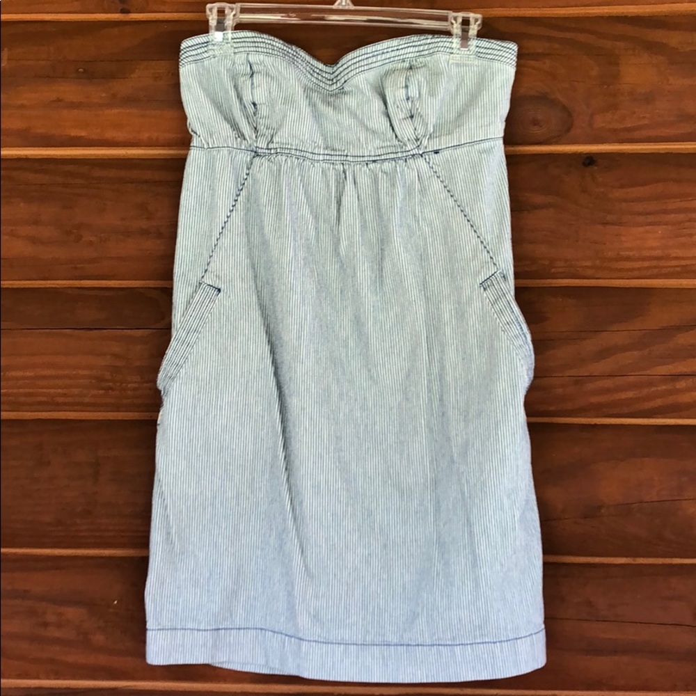 Striped denim AE dress